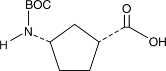 BOC-(1R,3S)-3-Aminocyclopentane carboxylic acid Chemical Structure