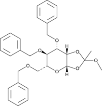 3,4,6-Tri-O-benzyl-β-D-Mannopyranose 1,2-(methyl orthoacetate) Chemical Structure