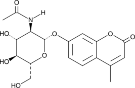 4-Methylumbelliferyl-2-acetamido-2-deoxy-β-D-Glucopyranoside Chemical Structure