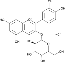 Cyanidin 3-O-β-D-Galactopyranoside (chloride) Chemical Structure
