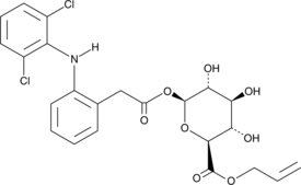 Diclofenac Acyl-β-D-Glucuronide allyl ester Chemical Structure