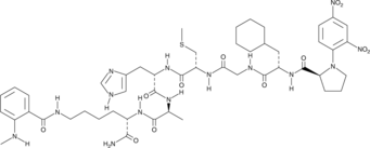 Dnp-P-Cha-G-Cys(Me)-HA-K(Nma)-NH2 Chemical Structure