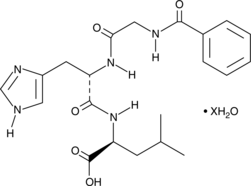 N-Hippuryl-His-Leu (hydrate) Chemical Structure