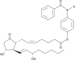 Prostaglandin E2 p-benzamidophenyl ester Chemical Structure