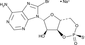 Rp-8-bromo-Cyclic AMPS (sodium salt) Chemical Structure