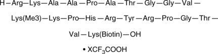 Histone H3K36Me3 (26-46)-K-biotin (trifluoroacetate salt) Chemical Structure