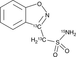 Zonisamide-13C2,15N Chemical Structure