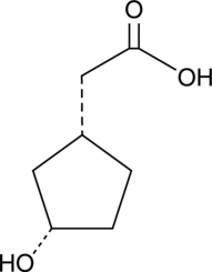 (1R,3S)-3-Hydroxycyclopentane acetic acid Chemical Structure