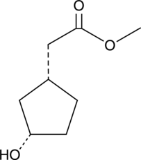 (1R,3S)-3-Hydroxycyclopentane acetic acid methyl ester Chemical Structure
