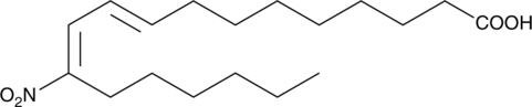 9(E),11(E)-12-nitro Conjugated Linoleic Acid Chemical Structure