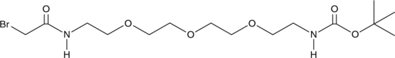 Bromoacetamido-PEG3-Boc-amine Chemical Structure