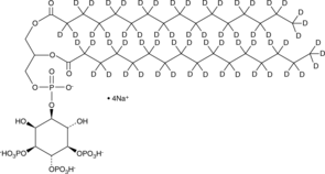 PtdIns-(3,4,5)-P3 (1,2-dipalmitoyl)-d62 (sodium salt) Chemical Structure