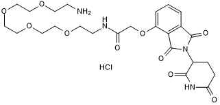 Thalidomide 4'-oxyacetamide-PEG4-amine Chemical Structure