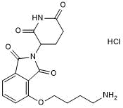 Thalidomide 4'-ether-alkylC4-amine Chemical Structure