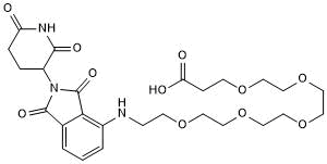 Pomalidomide 4'-PEG5-acid Chemical Structure