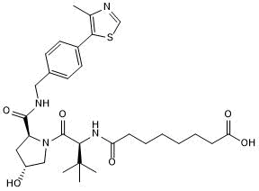 VH 032 amide-alkylC6-acid Chemical Structure