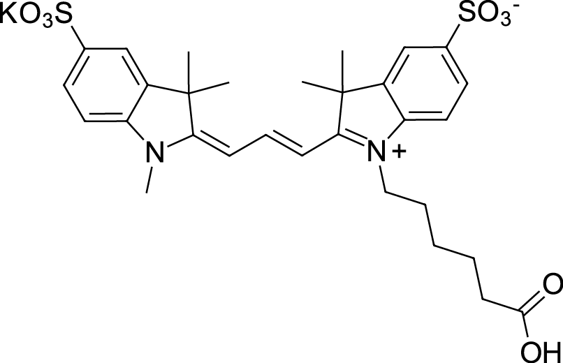 Sulfo-Cyanine3 carboxylic acid Chemical Structure