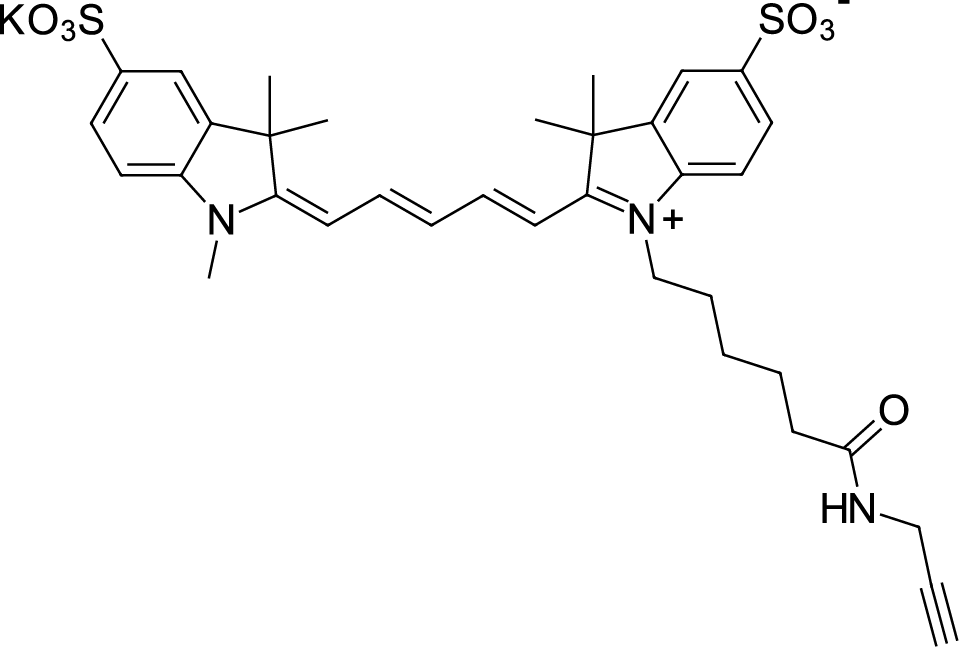 Sulfo-Cyanine5 alkyne Chemical Structure