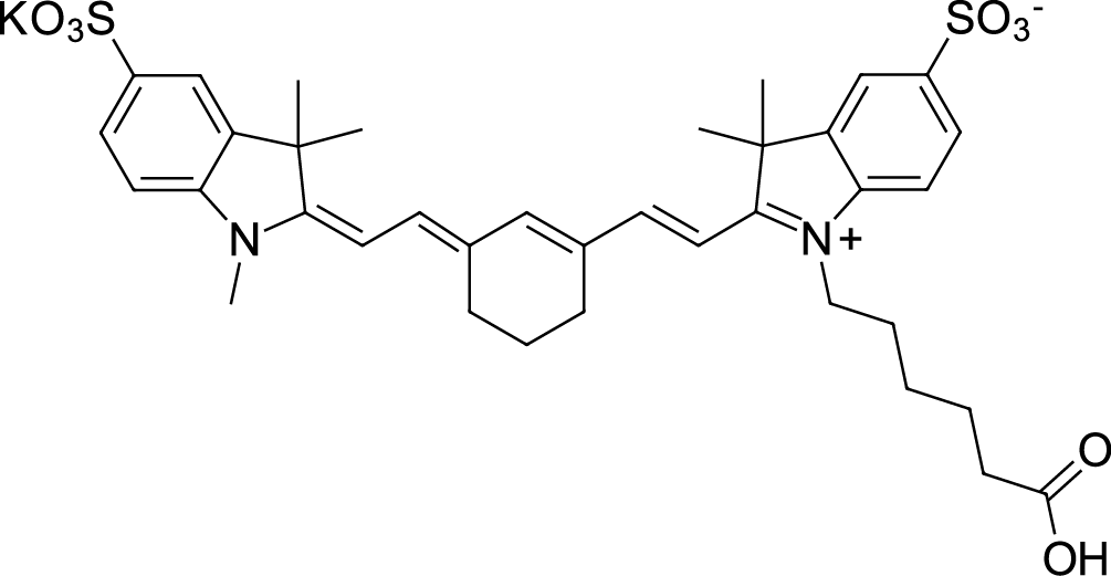 Sulfo-Cyanine7 carboxylic acid Chemical Structure