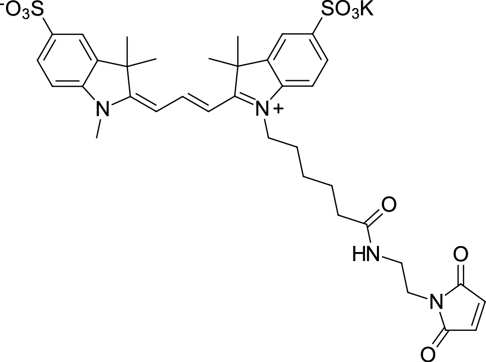 Sulfo-Cyanine3 maleimide Chemical Structure