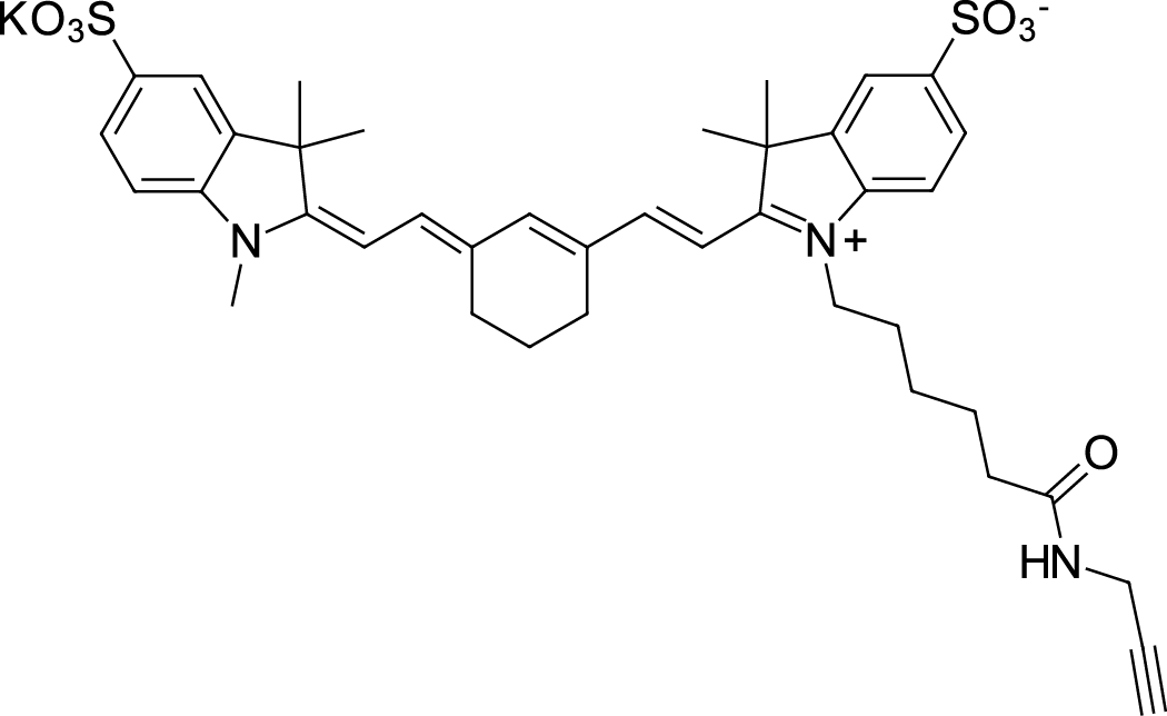 Sulfo-Cyanine7 alkyne Chemical Structure