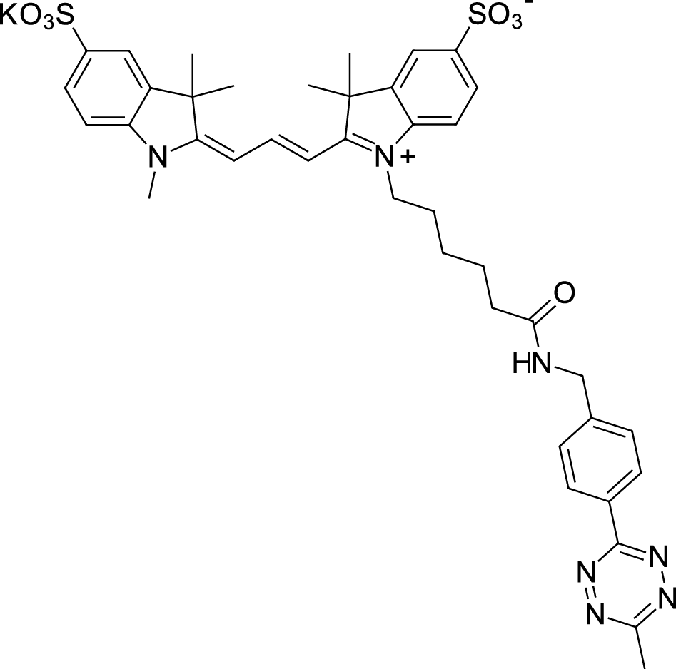 Sulfo-Cyanine3 tetrazine Chemical Structure