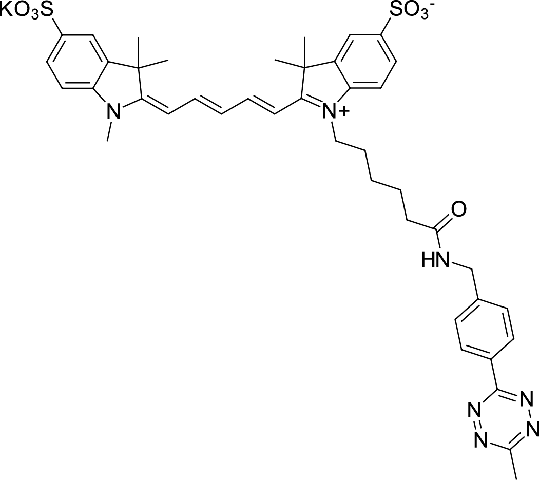 Sulfo-Cyanine5 tetrazine Chemical Structure