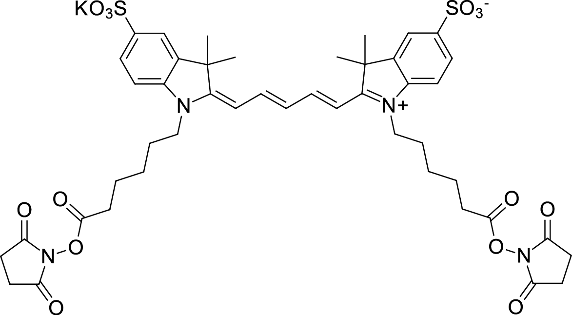 Sulfo-Cyanine5 bis-NHS ester Chemical Structure
