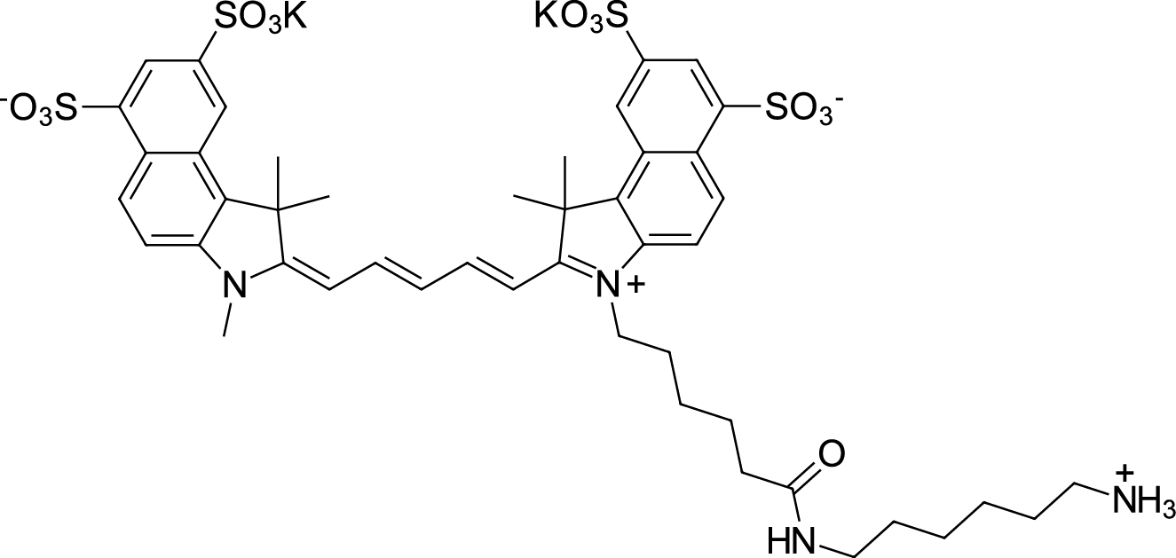 Sulfo-Cyanine5.5 amine Chemical Structure
