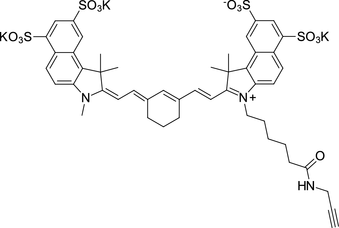 Sulfo-Cyanine7.5 alkyne Chemical Structure