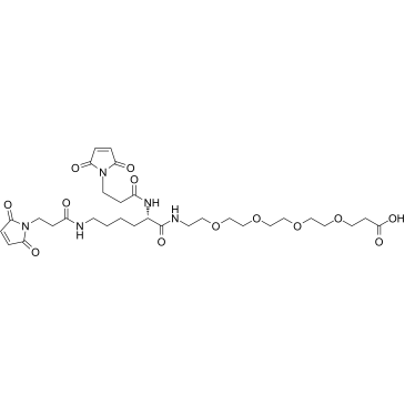 Bis-Mal-Lysine-PEG4-acid Chemical Structure
