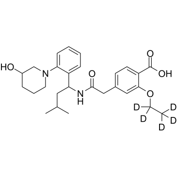 3'-Hydroxy Repaglinide D5 Chemical Structure