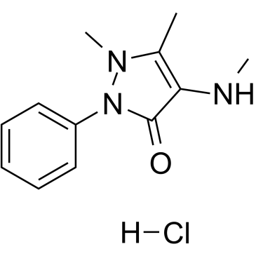 4-Methylamino antipyrine hydrochloride Chemical Structure
