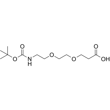Boc-NH-PEG2-CH2CH2COOH Chemical Structure