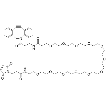 DBCO-NHCO-PEG12-maleimide Chemical Structure