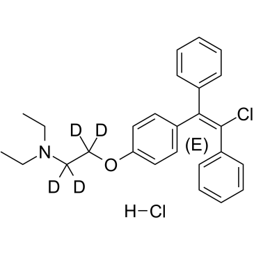 Enclomiphene D4 hydrochloride Chemical Structure