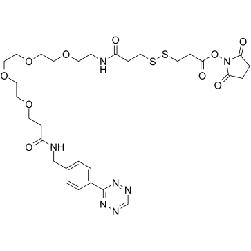 Tetrazine-PEG4-SS-NHS Chemical Structure