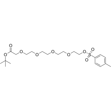 Tos-PEG4-CH2-Boc Chemical Structure