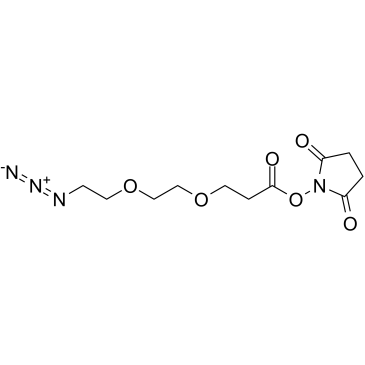 N3-PEG2-C2-NHS ester Chemical Structure
