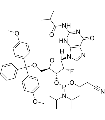 DMT-2'Fluoro-DG(IB) Amidite Chemical Structure