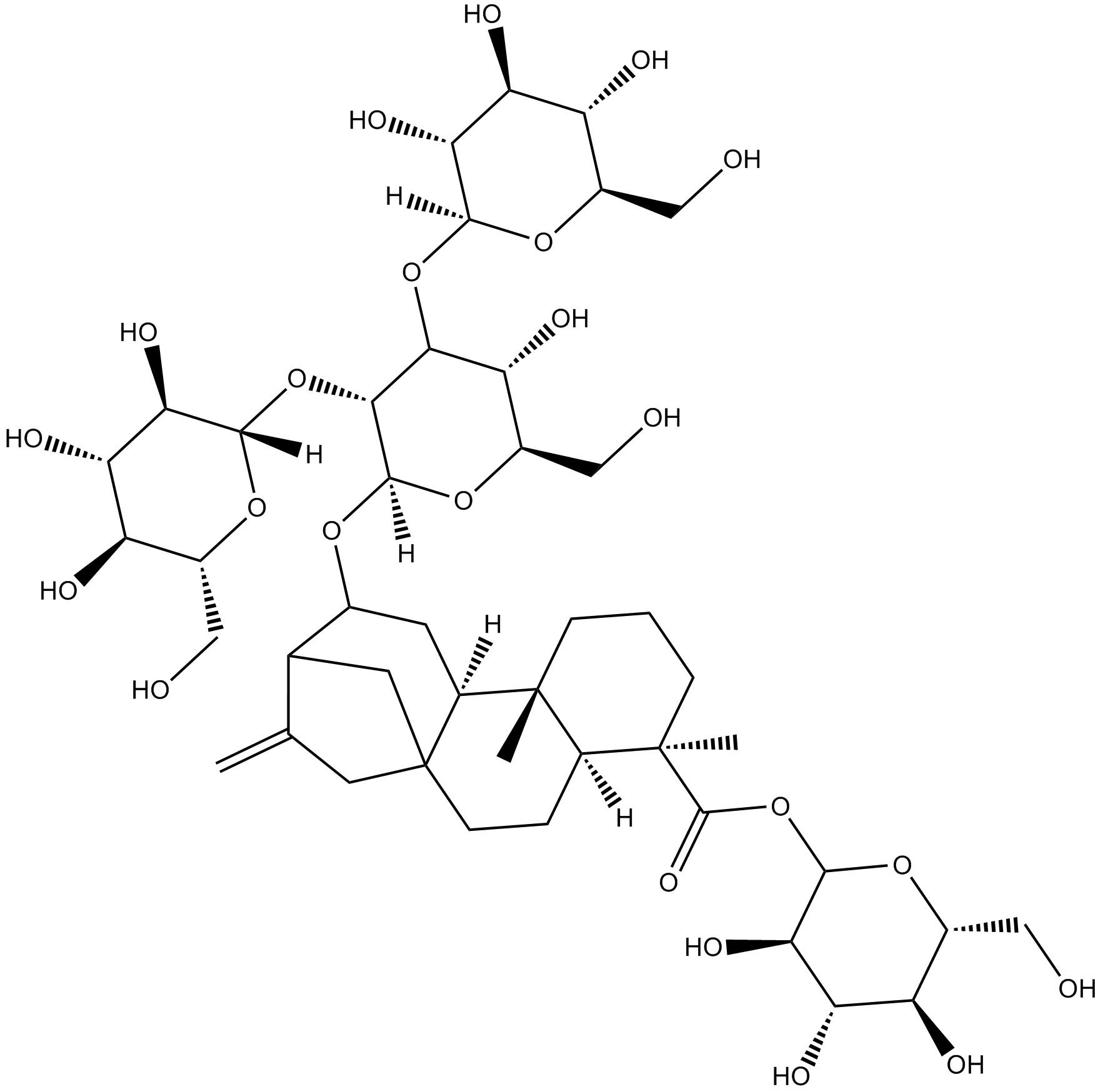 Rebaudioside A  Chemical Structure