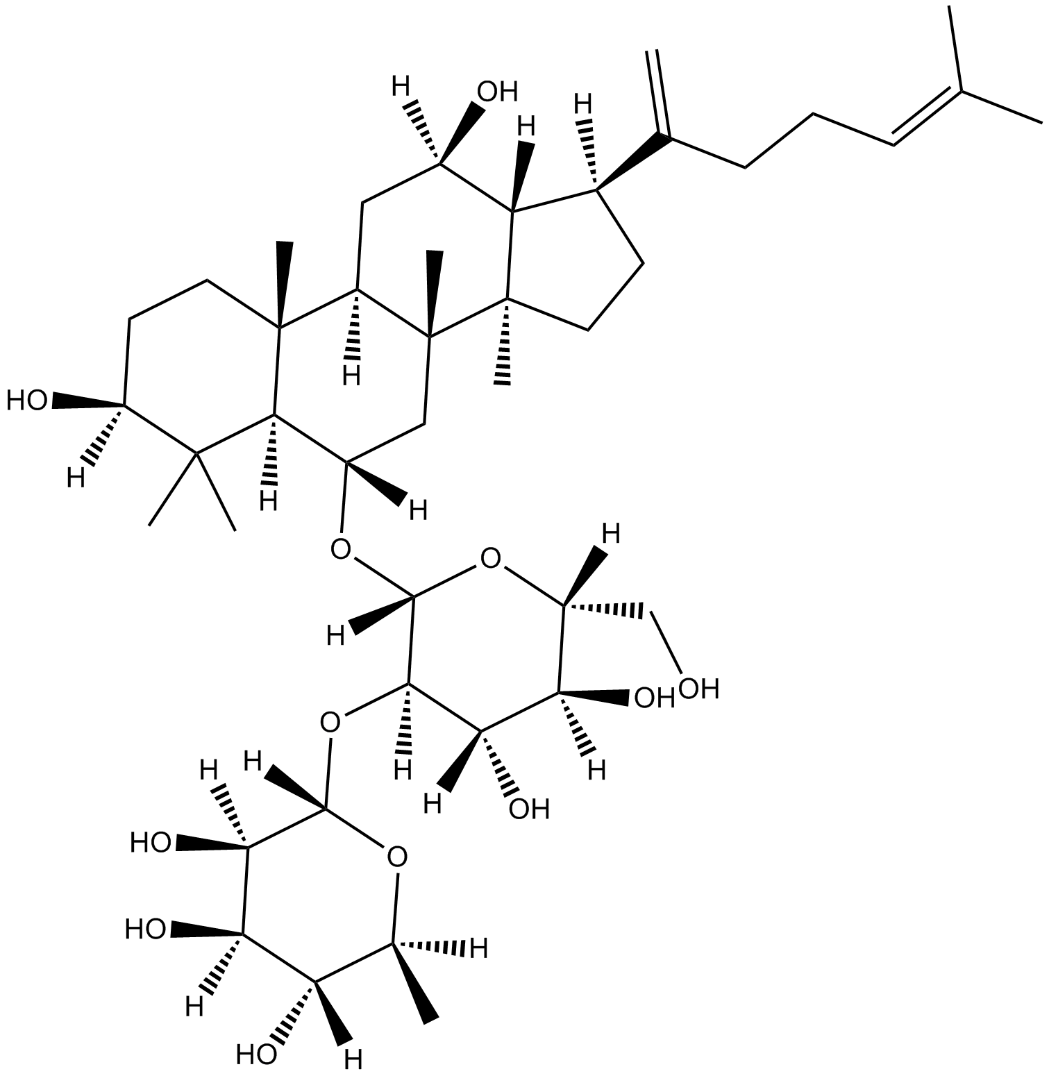 Ginsenoside Rg6 Chemical Structure