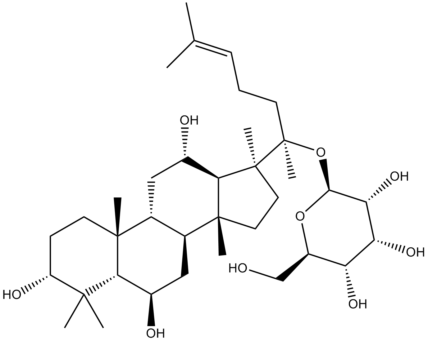 Ginsenoside F1 Chemical Structure