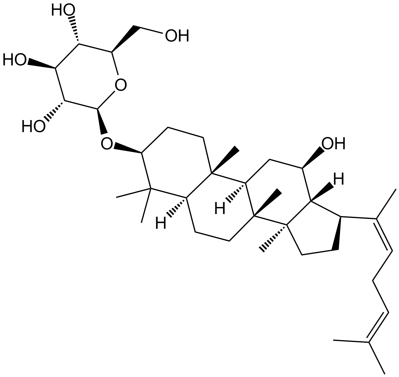 Ginsenoside Rh3 Chemical Structure