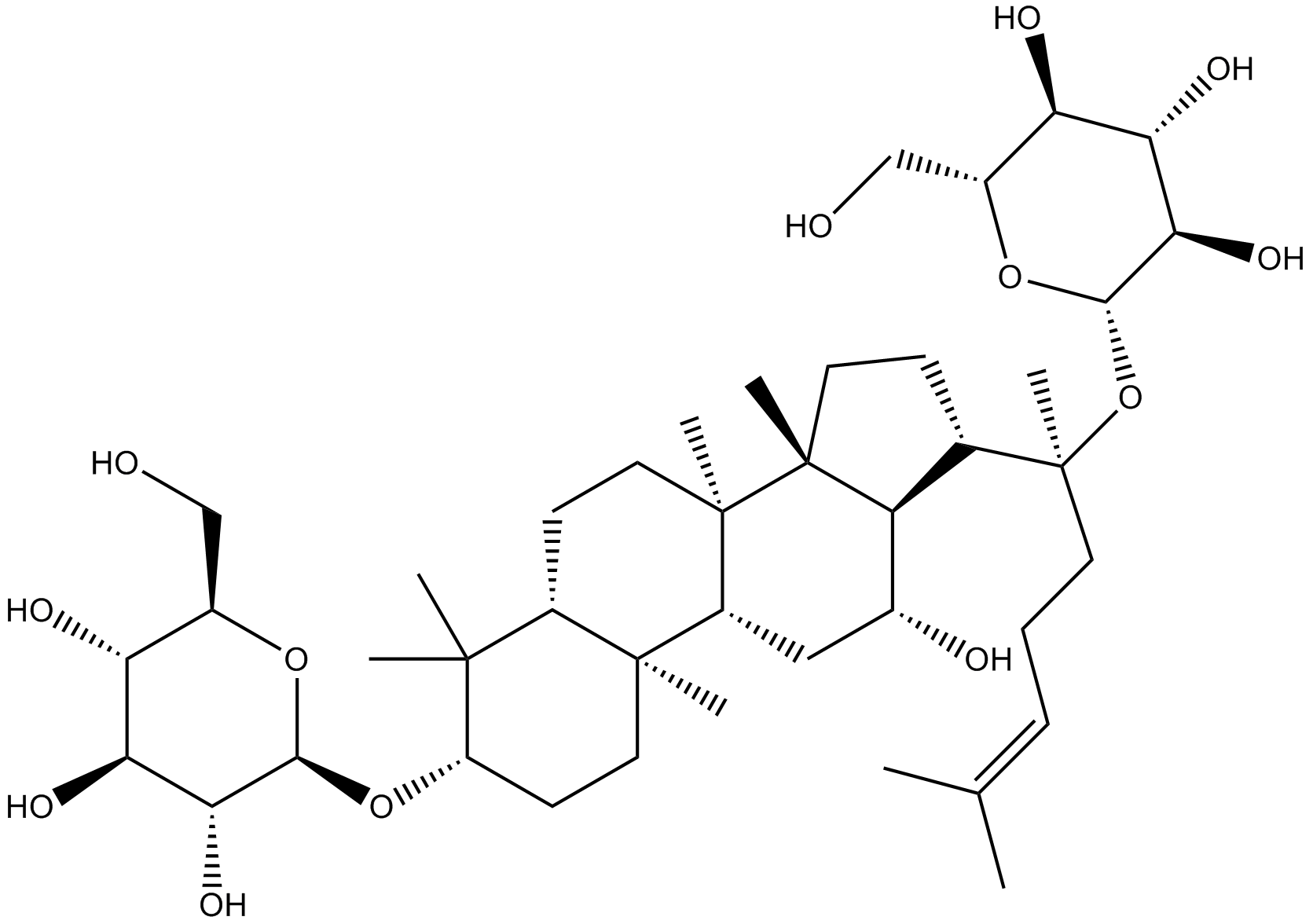 Ginsenoside F2 Chemical Structure