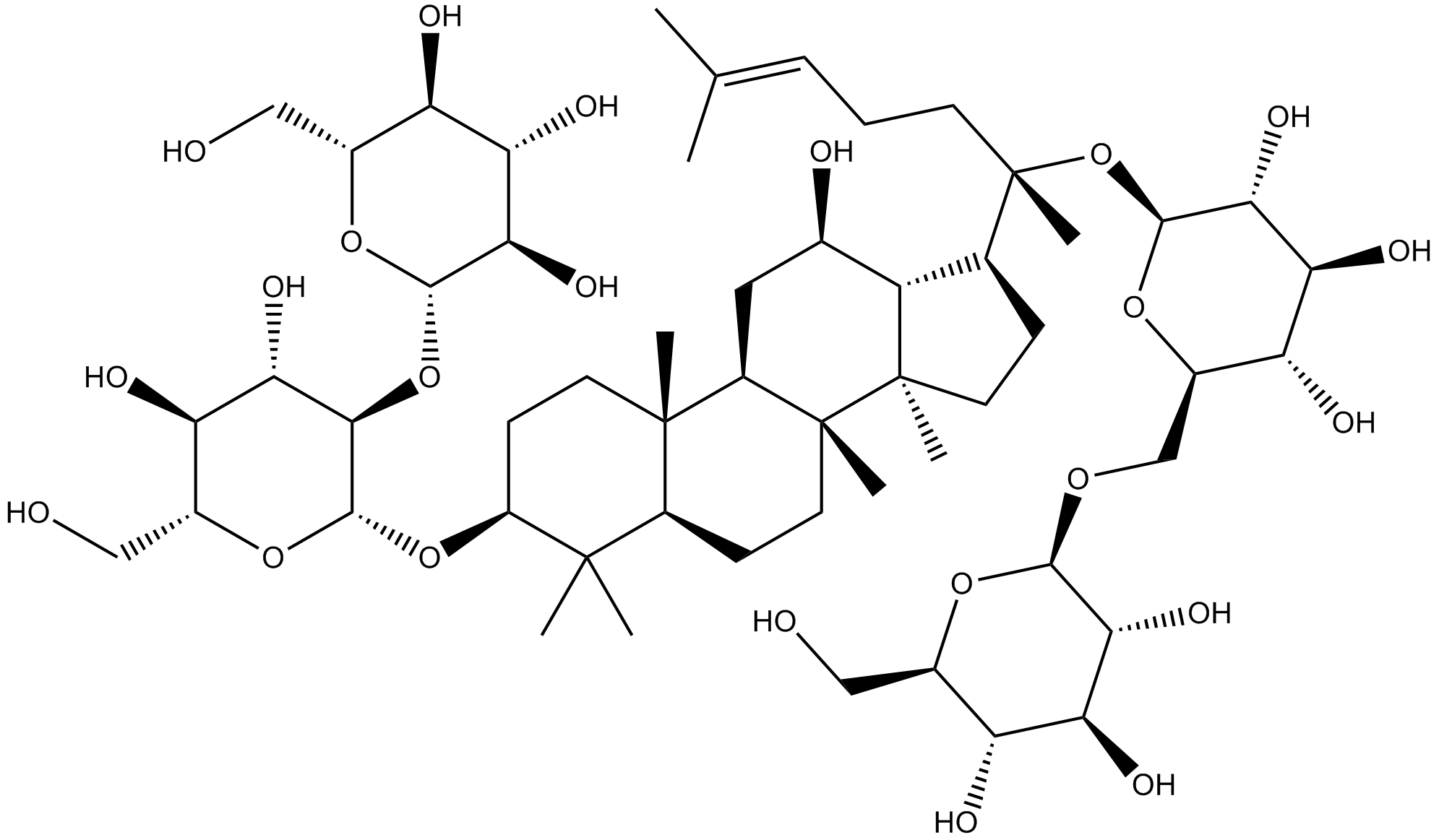 Ginsenoside Rb1 Chemical Structure