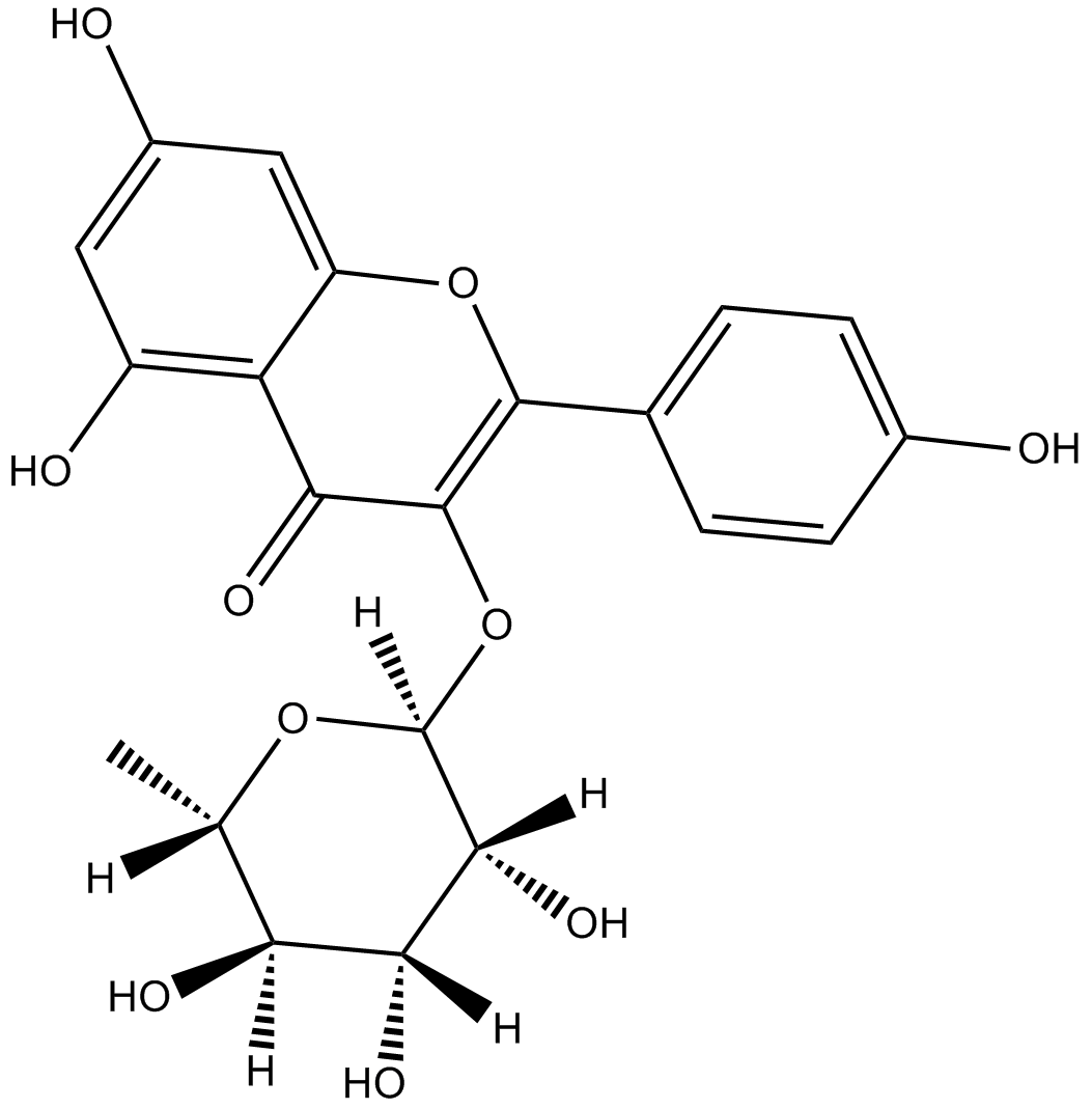 Kaempferol-3-O-glucorhamnoside Chemical Structure