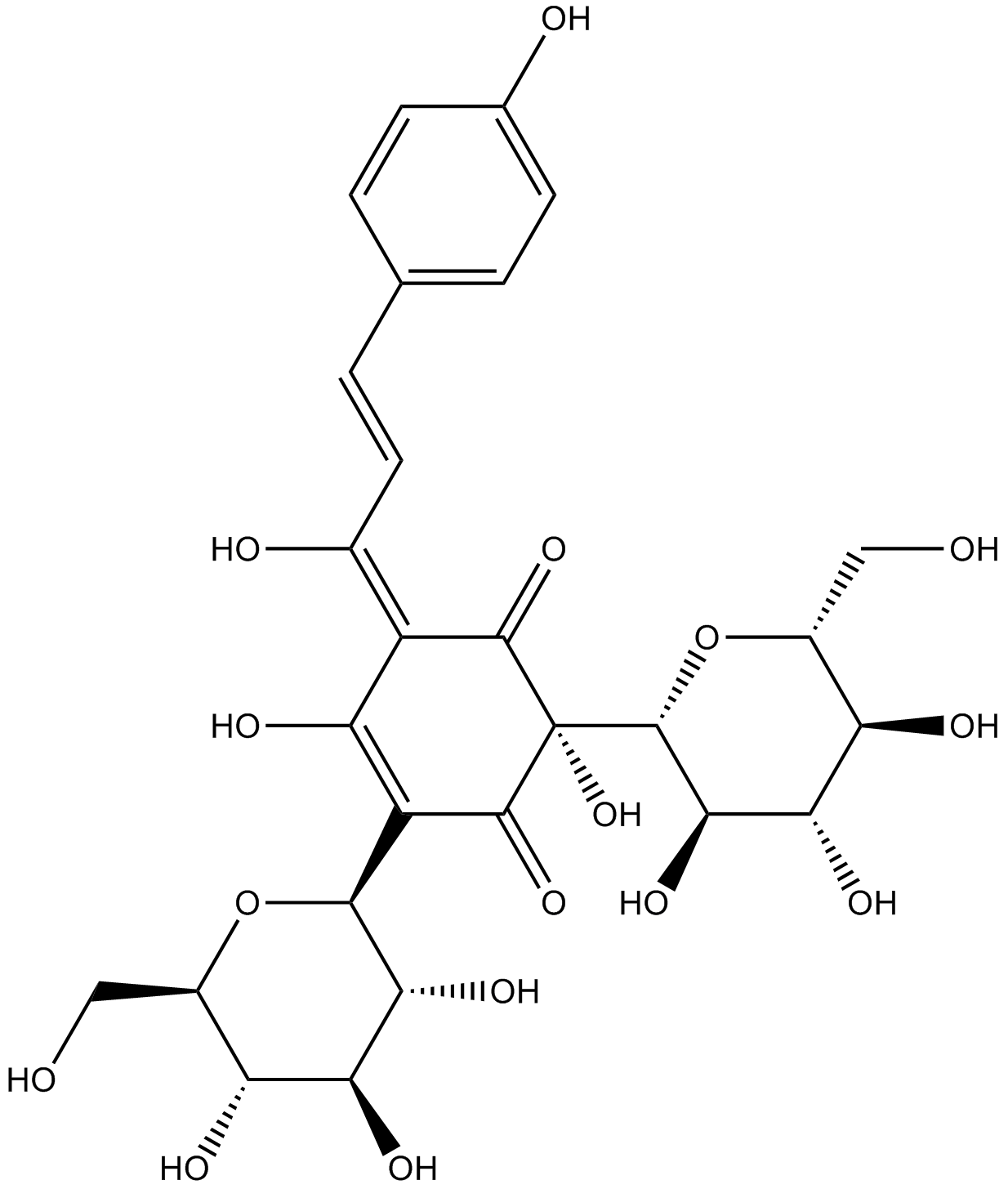 Hydroxysafflor yellow A Chemical Structure