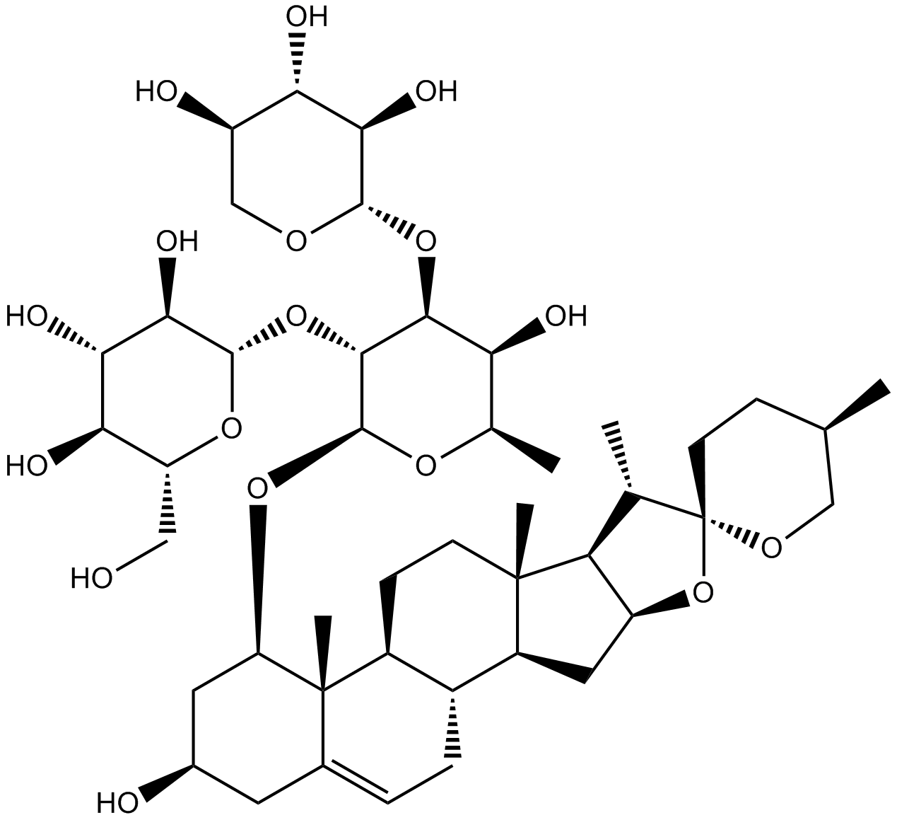 Liriope muscari baily saponins C Chemical Structure