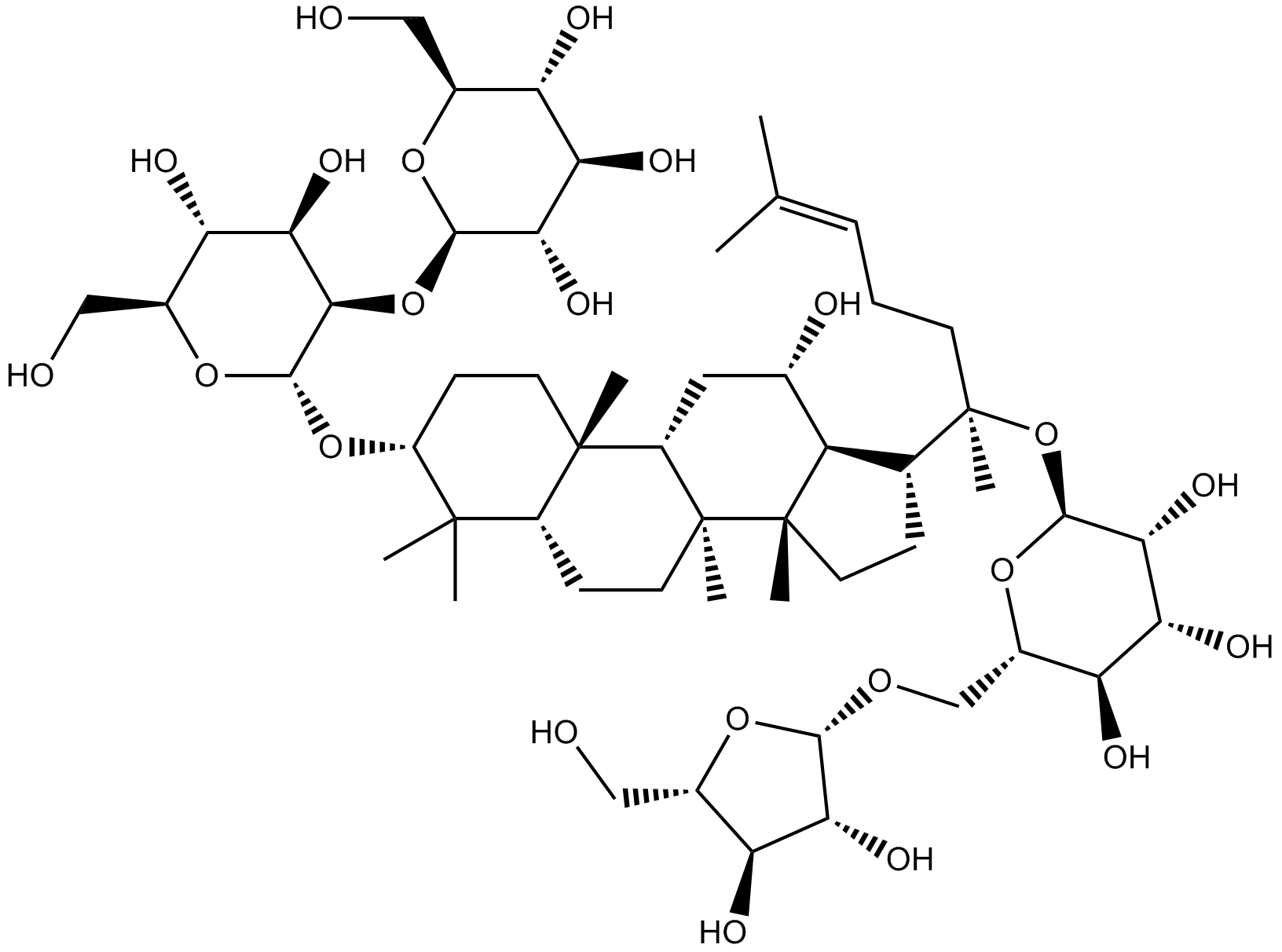 Ginsenoside Rc Chemical Structure